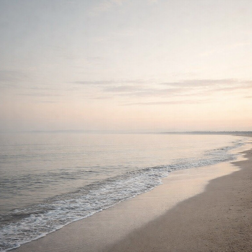 Calm Bournemouth beach scene - counselling in Christchurch and online